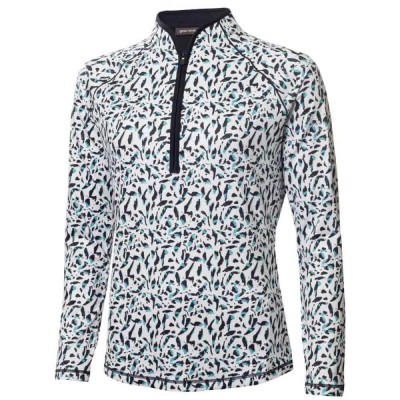 тениска,дамски,тениски,green,lamb,ona,zip,neck,printed,woman,long,sleeve,t,shirt,white,(arielli,print)