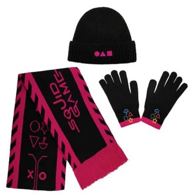 шал,всички,шапки,cinereplicas,squid,game,scarfbeanie,and,gloves,black,(multicolor)