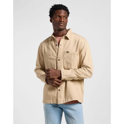 шапка,мъжки,якета,lee,2,pkt,overshirt,cappucino,(beige)