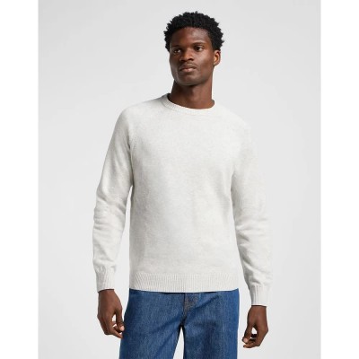 блуза,мъжки,пуловери,lee,clean,raglan,sweater,white,grey,(sharp,grey,mele)