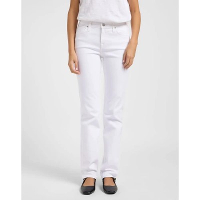 панталони,дамски,панталони,lee,marion,straight,fit,pants,white