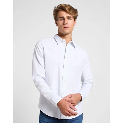 риза,с,дълъг,ръкав,мъжки,ризи,lee,patch,long,sleeve,shirt,shy,blue,bright,white,(white)