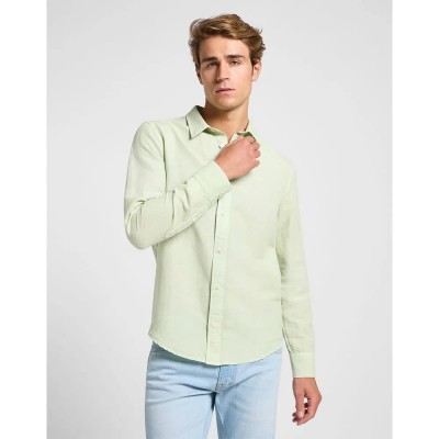 риза,с,дълъг,ръкав,мъжки,ризи,lee,patch,long,sleeve,shirt,soft,sage,(green)