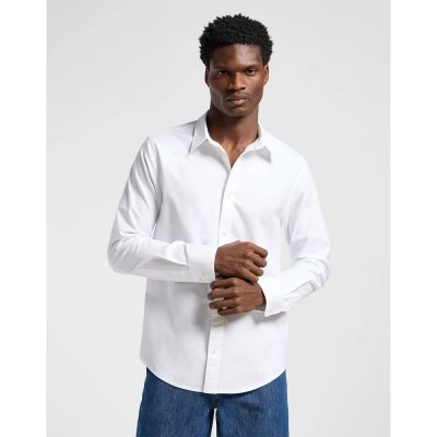 риза,с,дълъг,ръкав,мъжки,ризи,lee,patch,long,sleeve,shirt,white,(bright,white)