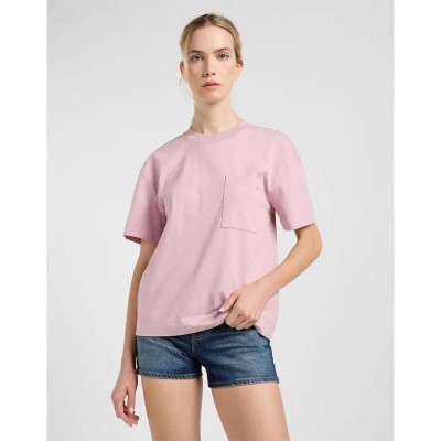 тениска,дамски,тениски,lee,pocket,short,sleeve,t,shirt,soft,mauve,(pink)