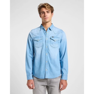 риза,с,дълъг,ръкав,мъжки,ризи,lee,regular,western,long,sleeve,shirt,blue,(starlight,wash)