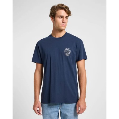 тениска,мъжки,тениски,lee,relaxed,short,sleeve,t,shirt,mood,indigo,(blue)