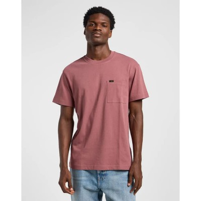 тениска,мъжки,тениски,lee,relaxed,pocket,short,sleeve,t,shirt,henna,(pink)