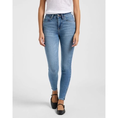 дънки,дамски,панталони,lee,scarlett,zip,high,waist,jeans,blue,(brighter,future)