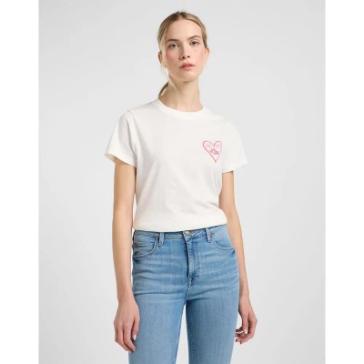 тениска,дамски,тениски,lee,small,logo,short,sleeve,t,shirt,ecru,(beige)
