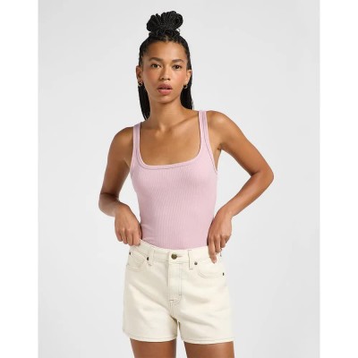 тениска,дамски,тениски,lee,square,sleeveless,t,shirt,pink,(soft,mauve)