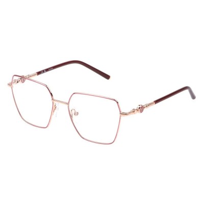 очила,escada,vesf34,geometric,woman,glasses,shiny,copper,gold,with,coloured,parts,(red)