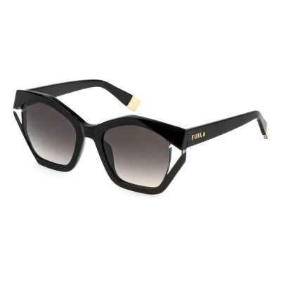 слънчеви,очила,слънчеви,очила,furla,sfu885v,geometric,woman,sunglasses,black,(shiny,black)