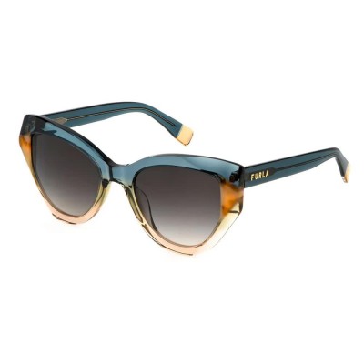 слънчеви,очила,слънчеви,очила,furla,sfu886v,geometric,woman,sunglasses,shiny,grey,grad.green