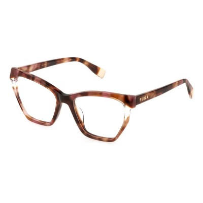 очила,furla,vfu868v,geometric,woman,glasses,brown,(brown,pink,havana)