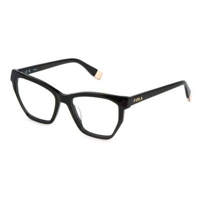 очила,furla,vfu868,geometric,woman,glasses,shiny,black,(black)