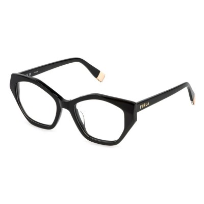 очила,furla,vfu869,geometric,woman,glasses,shiny,black,(black)