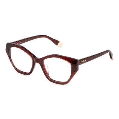 очила,furla,vfu869,geometric,woman,glasses,brown,(shiny,dark,bordeaux)
