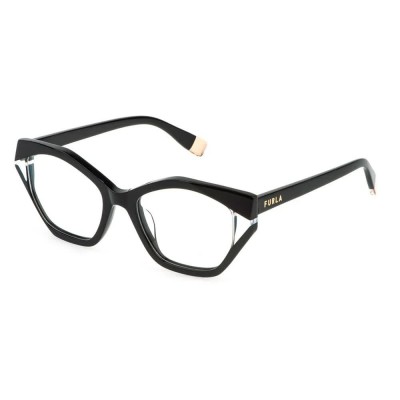 очила,furla,vfu869v,geometric,woman,glasses,black,(shiny,black)