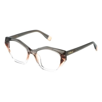 очила,furla,vfu869v,geometric,woman,glasses,shiny,grey,grad.brown,(grey)