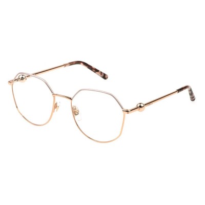 очила,furla,vfu870,geometric,woman,glasses,shiny,gold,copper,with,coloured,parts,(golden)