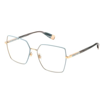 очила,furla,vfu875,square,woman,glasses,blue,(shiny,rose,gold,with,blue,parts)
