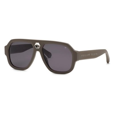 слънчеви,очила,слънчеви,очила,philipp,plein,spp143,geometric,sunglasses,matt,kaki,green,(green,grey)