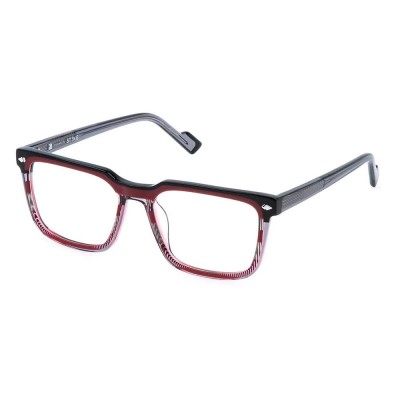 очила,sting,vst542,square,glasses,shiny,striped,red,(red)