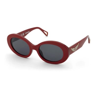слънчеви,очила,слънчеви,очила,zadig&voltaire,szv460s,oval,woman,sunglasses,shiny,full,red,(red)