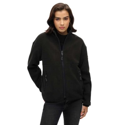 поларена,блуза,дамски,блузи,superdry,active,fleece,full,zip,sweatshirt,black,(black)