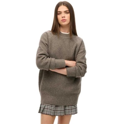 блуза,дамски,пуловери,дамски,плетени,дрехи,superdry,chunky,pluse,size,sweater,walnut,brown,(brown)