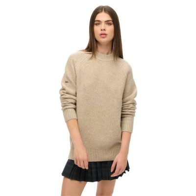 блуза,дамски,пуловери,дамски,плетени,дрехи,superdry,chunky,pluse,size,sweater,white,pepper,beige,(beige)