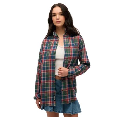 карирана,риза,дамски,блузи,дамски,ризи,superdry,vintage,check,pluse,size,shirt,blue