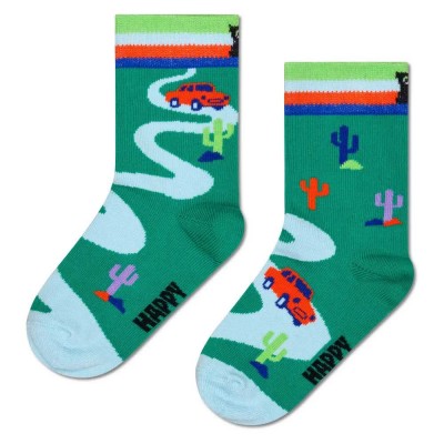 чорапи,детски,чорапи,happy,socks,car,crew,socks,green