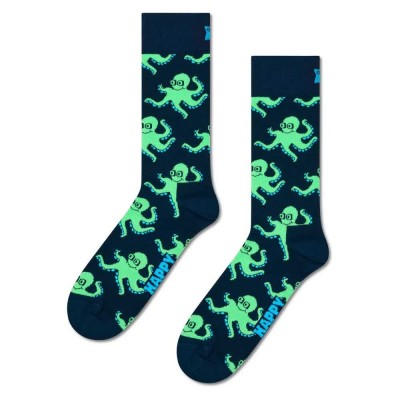 чорапи,мъжки,чорапи,happy,socks,octopus,crew,socks,navy,(blue)