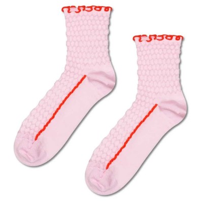 чорапи,мъжки,чорапи,happy,socks,structure,slinky,1,4,crew,socks,pink