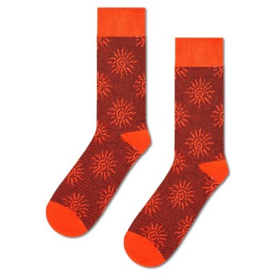 чорапи,мъжки,чорапи,happy,socks,sun,jacquard,crew,socks,orange