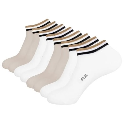 чорапи,мъжки,чорапи,boss,as,uni,stripe,cc,10249325,01,socks,2,pairs,beige,white,(light,beige,white)
