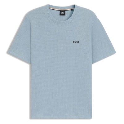 тениска,мъжки,пижами,boss,waffle,10269584,short,sleeve,pyjama,t,shirt,open,blue,(blue)
