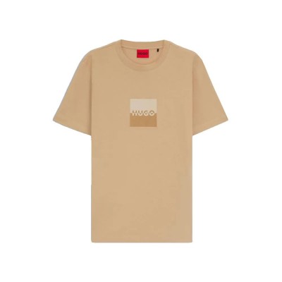тениска,мъжки,тениски,hugo,dusplit,10266462,01,t,shirt,medium,beige,(beige)