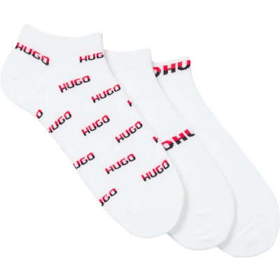 чорапи,мъжки,чорапи,hugo,split,logo,cc,10272099,01,socks,3,pairs,white,(white)