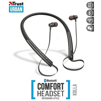 слушалки,слушалки,trust,comfort,kolla,wireless,earphones,black,(black)