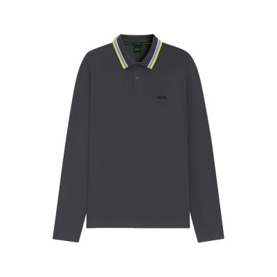 дамски,блузи,с,яка,мъжки,блузи,с,яка,boss,plisy,10266738,green,long,sleeve,polo,grey,(dark,grey)