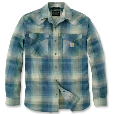риза,с,дълъг,ръкав,мъжки,ризи,carhartt,snap,front,plaid,long,sleeve,shirt,green