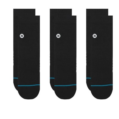 чорапи,мъжки,чорапи,дамски,чорапи,stance,icon,quarter,short,socks,3,pairs,black,(black)