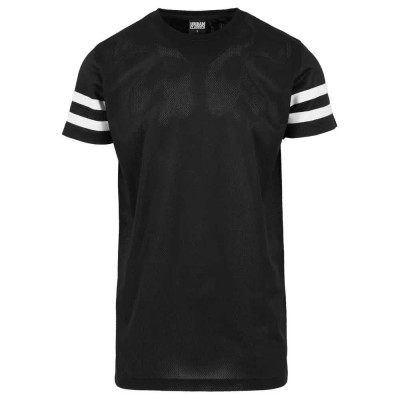 тениска,мъжки,тениски,urban,classics,stripe,mesh,short,sleeve,t,shirt,black,(black,white)