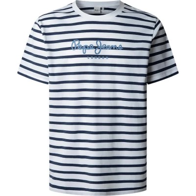 тениска,мъжки,тениски,pepe,jeans,striped,eggo,short,sleeve,t,shirt,white,(white)