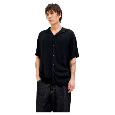риза,с,къс,ръкав,мъжки,ризи,jack,&,jones,jeff,solid,resort,short,sleeve,shirt,black