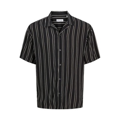 риза,с,къс,ръкав,мъжки,ризи,jack,&,jones,jeff,stripe,resort,short,sleeve,shirt,black