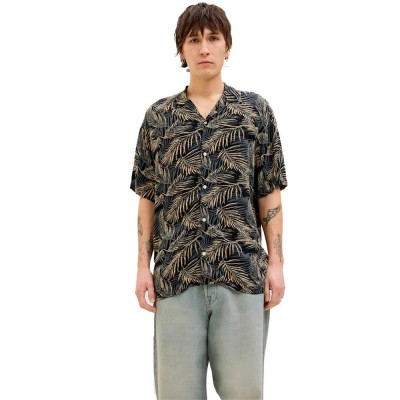 риза,с,къс,ръкав,мъжки,ризи,jack,&,jones,jeff,tropical,aop,resort,short,sleeve,shirt,black
